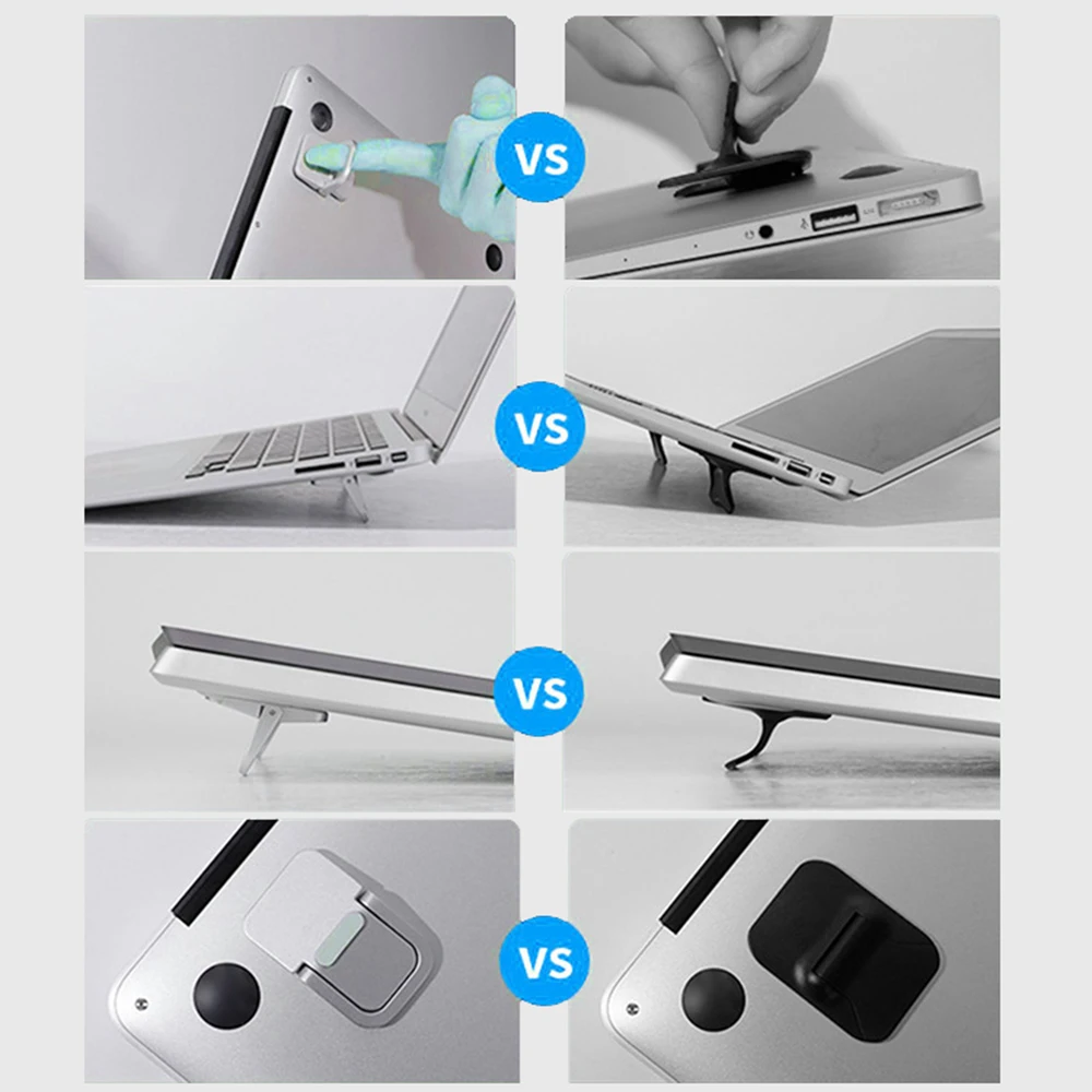 Mini patas portátiles para ordenador portátil, soporte para teclado de ordenador, soportes para portátil para Macbook, Huawei, Xiaomi, Notebook, soporte de aluminio