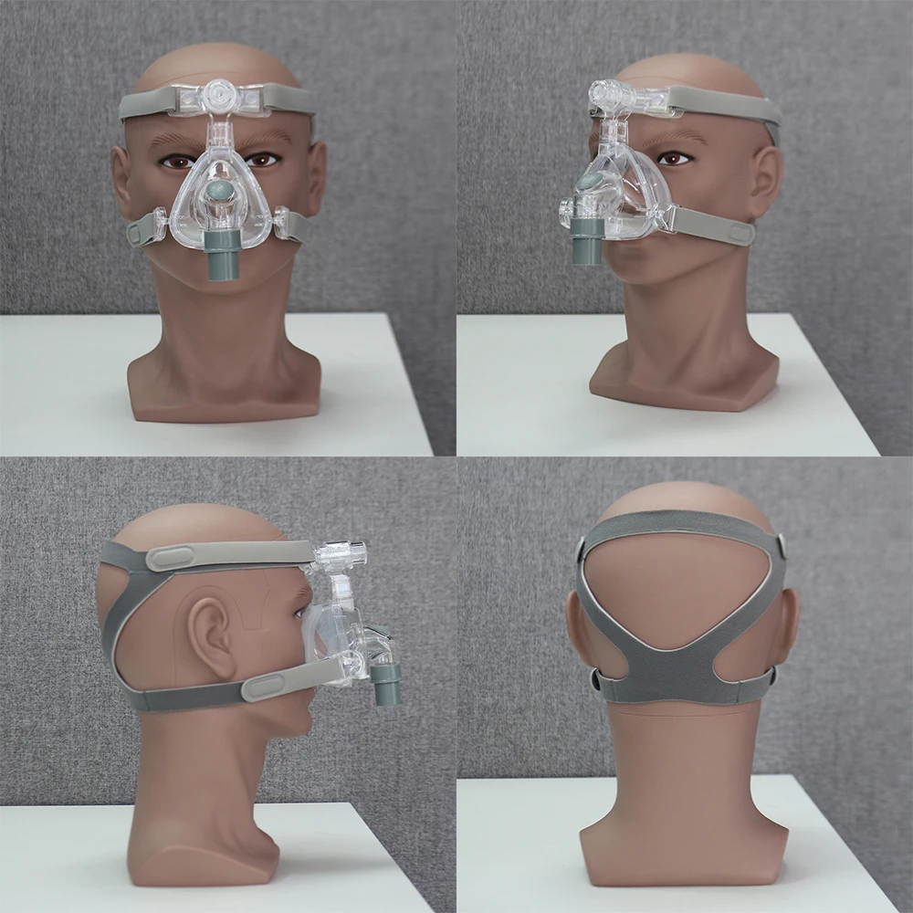 Resoxy CPAP Mascarilla nasal con casco Mascarilla nasal ligera Cpap Material de silicona Mascarilla nasal cómoda para CPAP automático Apnea de ronquidos durante el sueño