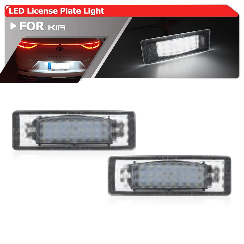 2x se adapta a Kia Soul SK3 2019-2023 Proceed GT 2019 2020 2021 2022 2023 SMD Canbus sin errores lámparas de luz Led para matrícula blancas