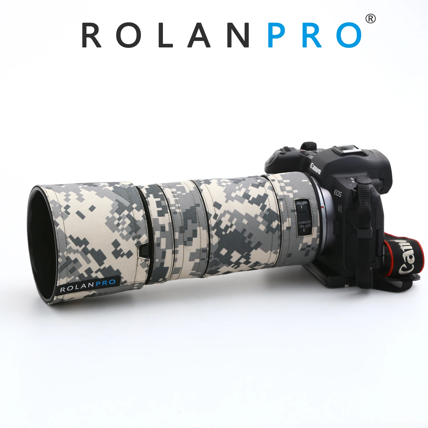 ROLANPRO-abrigo de lente impermeable para Canon RF 100-400mm F5.6-8 IS USM, cubierta de lluvia de camuflaje, funda de lente para Canon RF 100 400mm