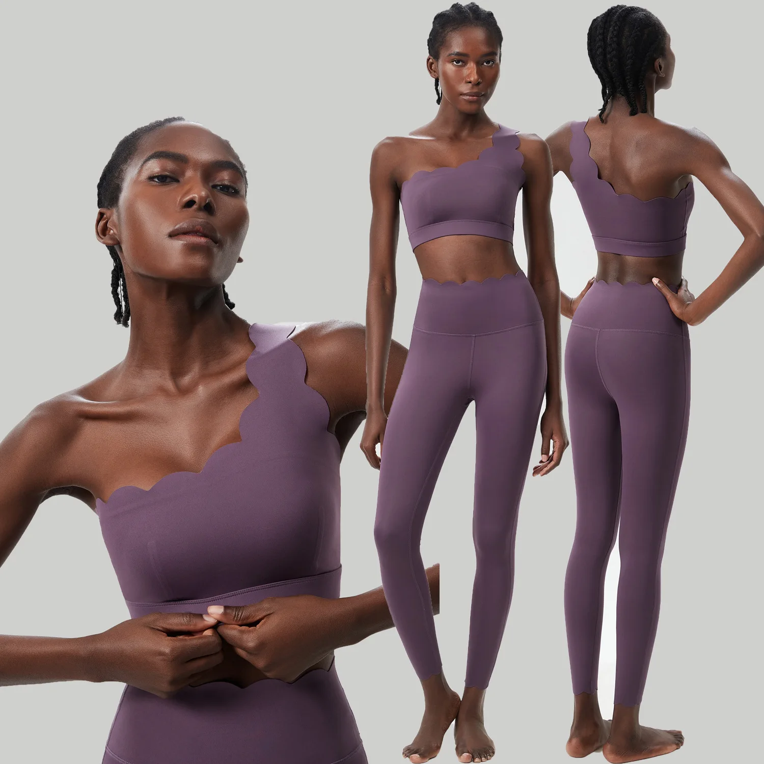 Conjunto de Yoga de Dos Piezas para Mujer, Ropa Deportiva Elástica, Suave, Transpirable y de Secado Rápido para Gimnasio y Running