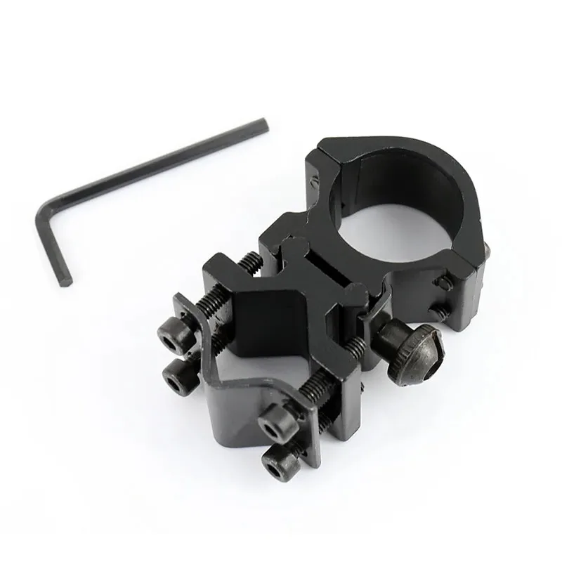 Clip de riel de Metal Universal, anillo de 25mm, montaje de pistola de riel de 20mm, linterna táctica, soporte de antorcha láser para luz de Flash de caza 501B C8