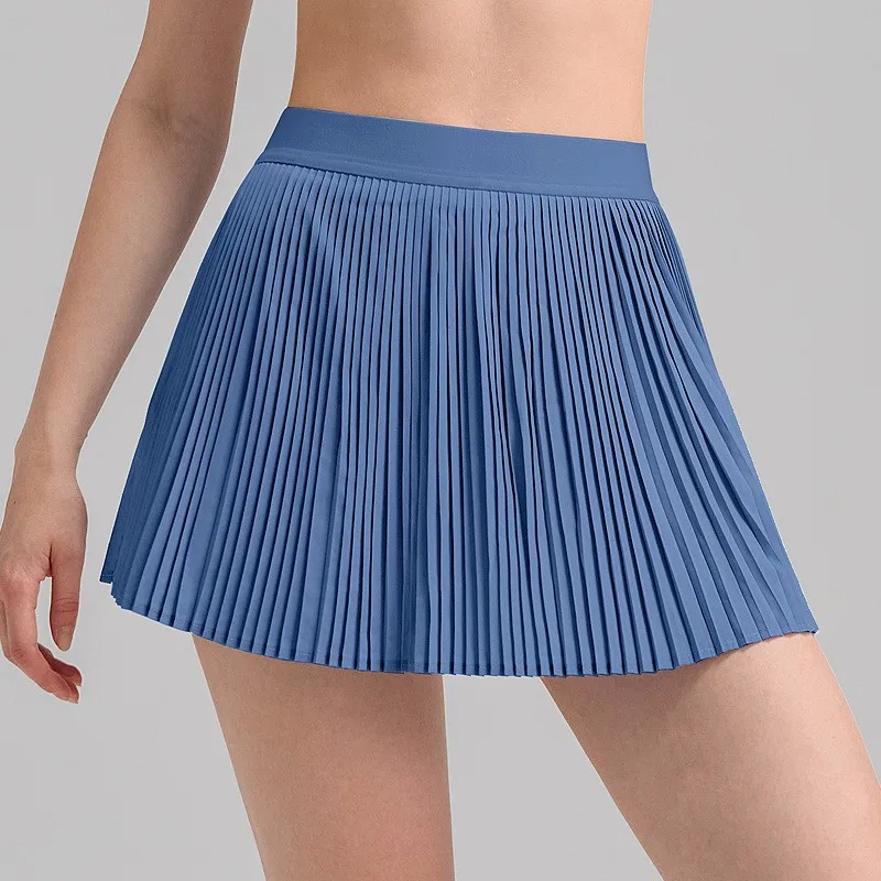 Faldas de tenis deportivas plisadas para mujer, Falda corta de cintura alta para Yoga y Fitness, minifalda holgada para gimnasio y Golf con bolsillos