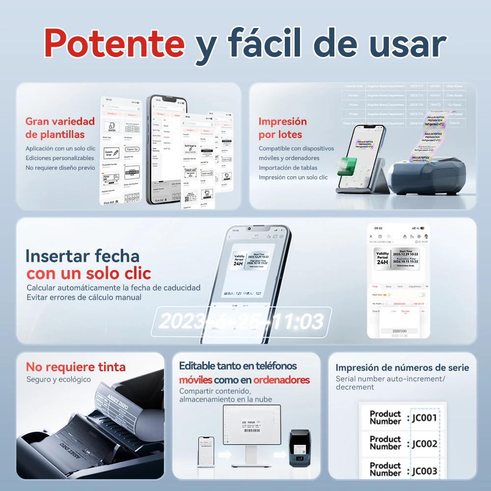 Niimbot-impresora de etiquetas de transferencia térmica portátil M2, máquina para hacer etiquetas adhesivas multifunción para ropa de oficina, Cable de alimentación