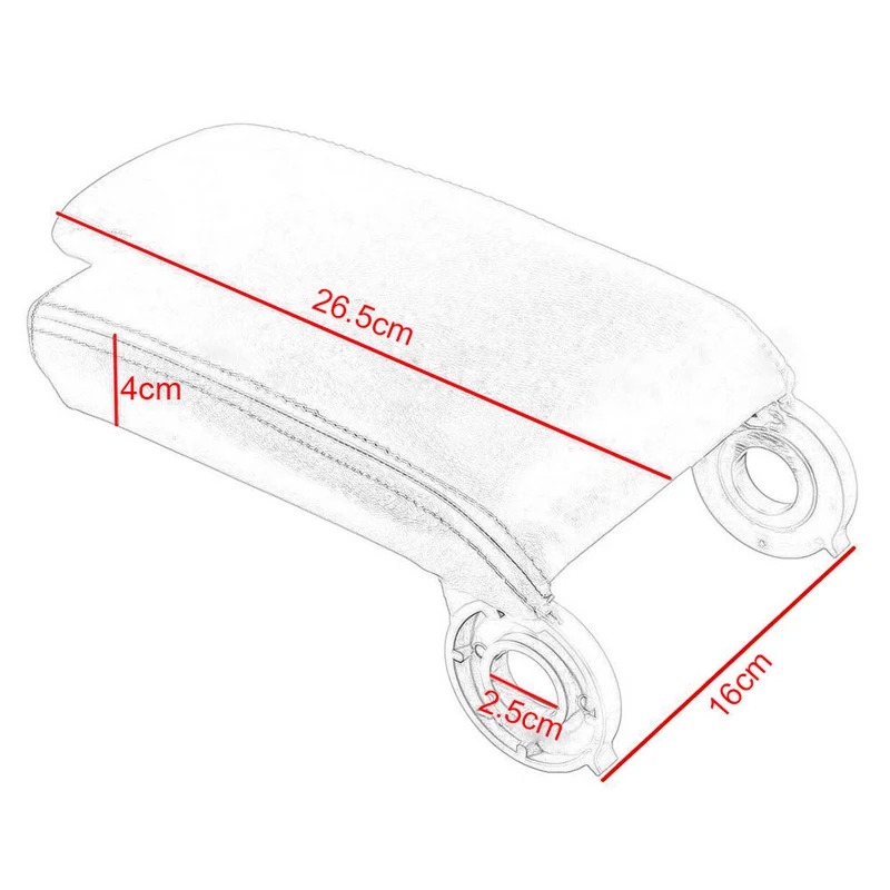 Tapa de reposabrazos consola central caja de almacenamiento tapa de cuero apto para AUDI A3 8P 2003 2004 2005 2006 2007-2012 accesorios negros para coche