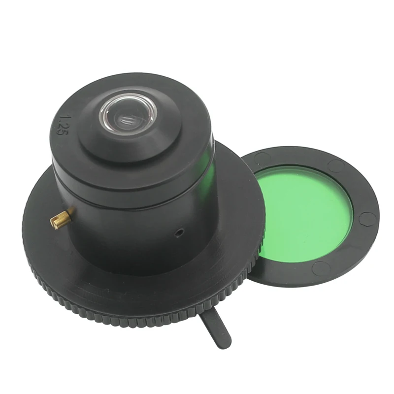 Filtro piezas para microscopio, accesorios de vidrio óptico transparente, Color verde, 32mm, 35mm, 42mm, 45mm, 1 unidad