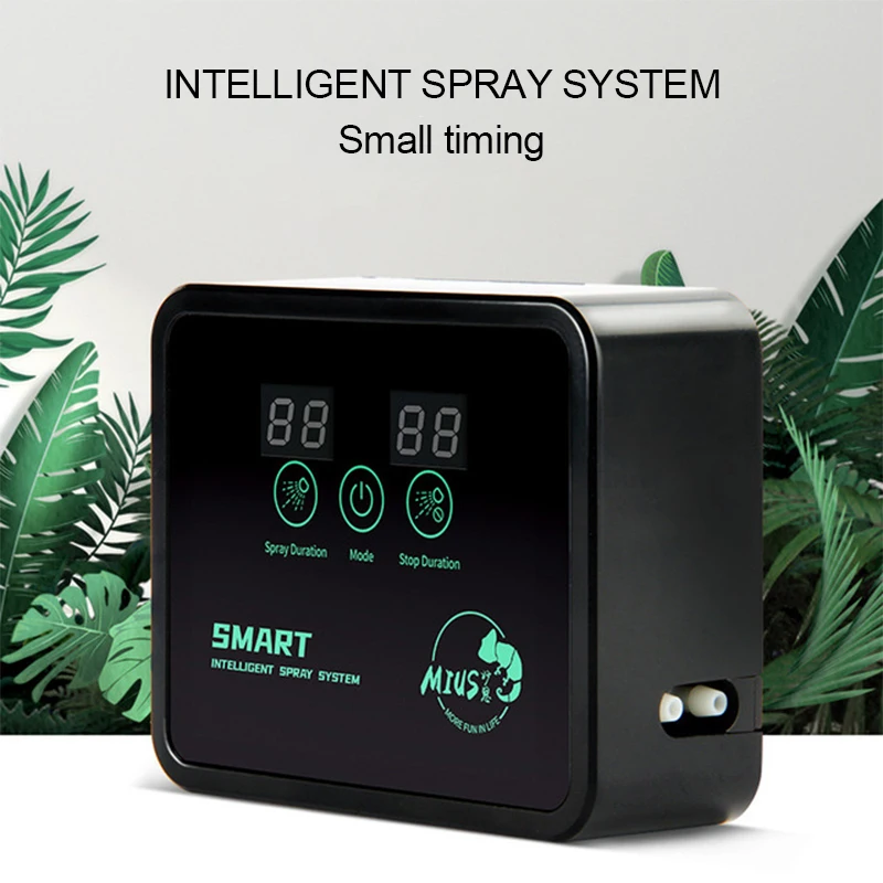 Nebulizador inteligente para reptiles, terrarios, humidificador, temporizador electrónico, sistema de pulverización de niebla automática, Kit de Control de aspersor