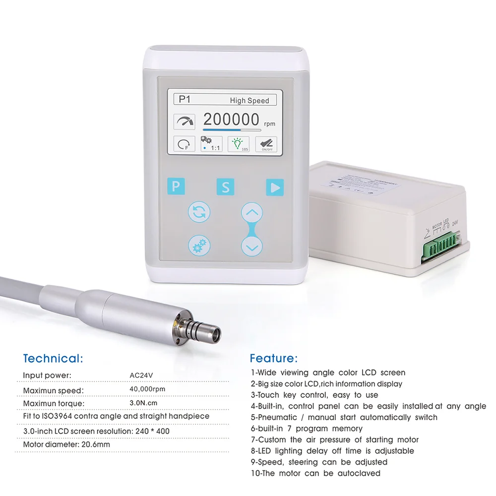COXO-Motor eléctrico Dental c-puma INT +, micromotor sin escobillas con fibra óptica para unidad Dental, silla, pulido mínimamente invasivo