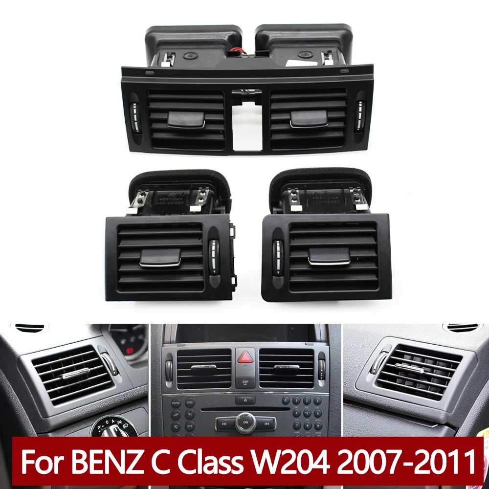 Conjunto de salida de parrilla de ventilación de aire acondicionado para tablero frontal LHD RHD para Mercedes Benz Clase C W204 C180 C200 C220 C230 C260 C300