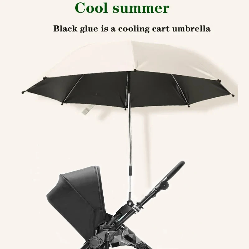 Sombrilla plegable para cochecito de bebé, Parasol Universal ajustable de 360 grados, protección contra la lluvia y el sol, UV，sombrilla plegable para cochecito de bebe，sombrilla carro bebe