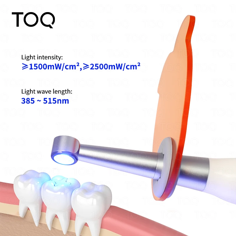 Lámpara de Fotocurado LED Inalámbrica de 1 Segundo, 2500mW/cm², para Curado de Resina, Equipo de Fotopolimerización para Odontología