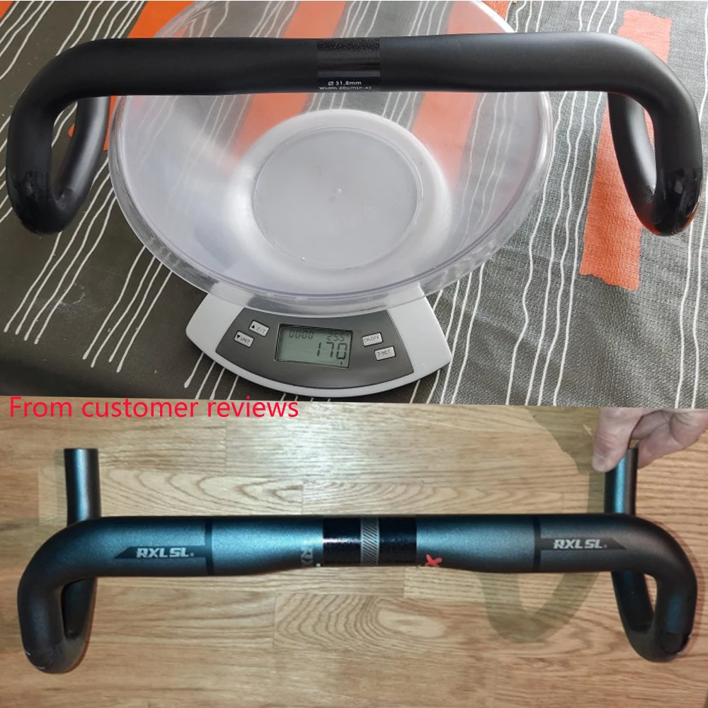 RXL SL 31,8mm barra de caída de carbono manillar de bicicleta de carretera 380/400/420/440mm UD mate enrutamiento externo barras de mango de bicicleta de carreras