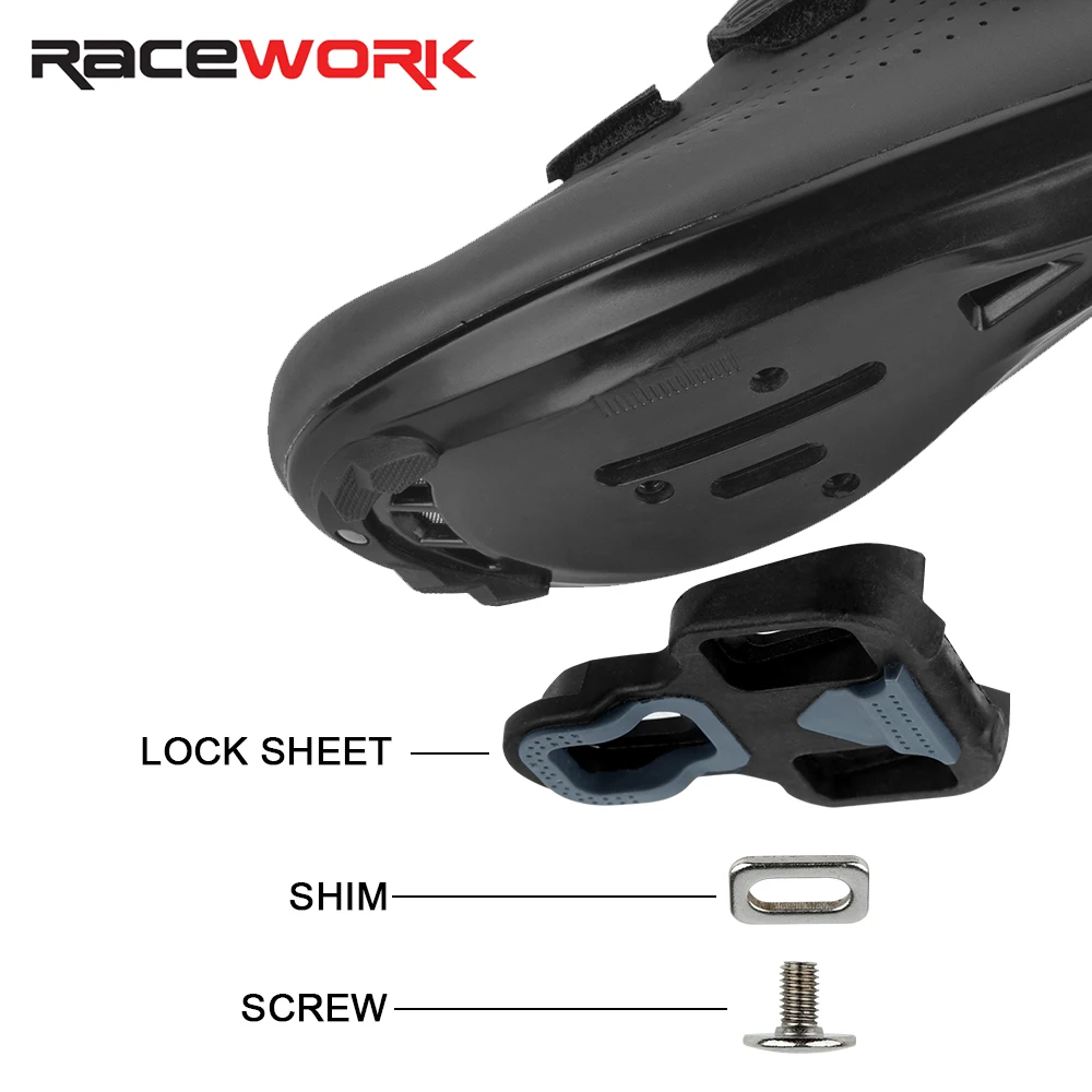 Pedal de Bicicleta de Carreras RACEWORK Ultraligero de Fibra de Carbono Texturizada, Apto para Pedales de Bicicleta Profesionales con Autobloqueo SPD/Keo