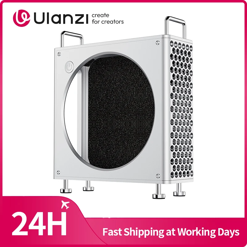 Ulanzi QT01 Funda de aleación de aluminio para Mac Mini M4/M4 Pro con elegante hueco trasero a enfriamiento rápido