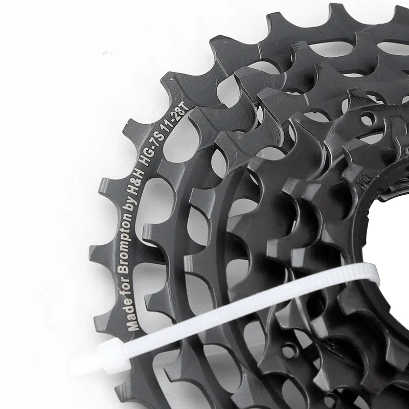 H & H-Cassette para bicicleta plegable Brompton, rueda libre, Material de acero, 7 velocidades, 11-28T, 137g.11-32T,181g