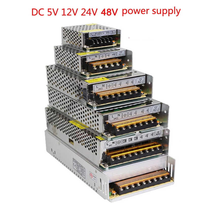 Transformador de iluminación VUSUM AC110V-220V a DC 5V 12V 24V 48V adaptador de fuente de alimentación 2A 5A 10A 15A 20A 30A controlador de interruptor de tira LED