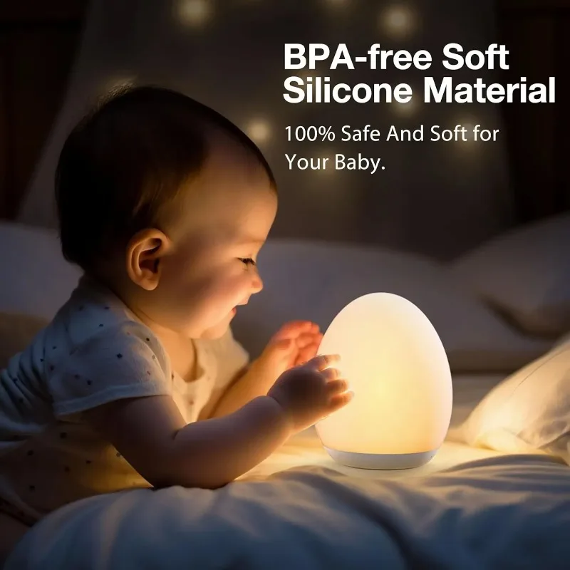 Luz nocturna que cambia de 7 colores, lámpara regulable táctil con Control remoto RGB, lámparas de mesita de noche portátiles, lámpara de noche recargable por USB