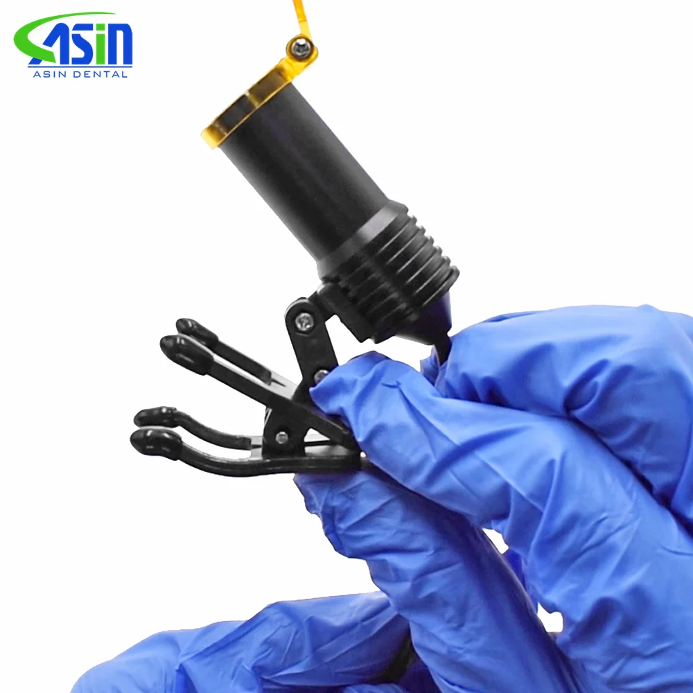 Faro tipo Clip para cinturón de 5W con filtro óptico para lupas dentales, lupa médica de laboratorio, Binocular de aumento