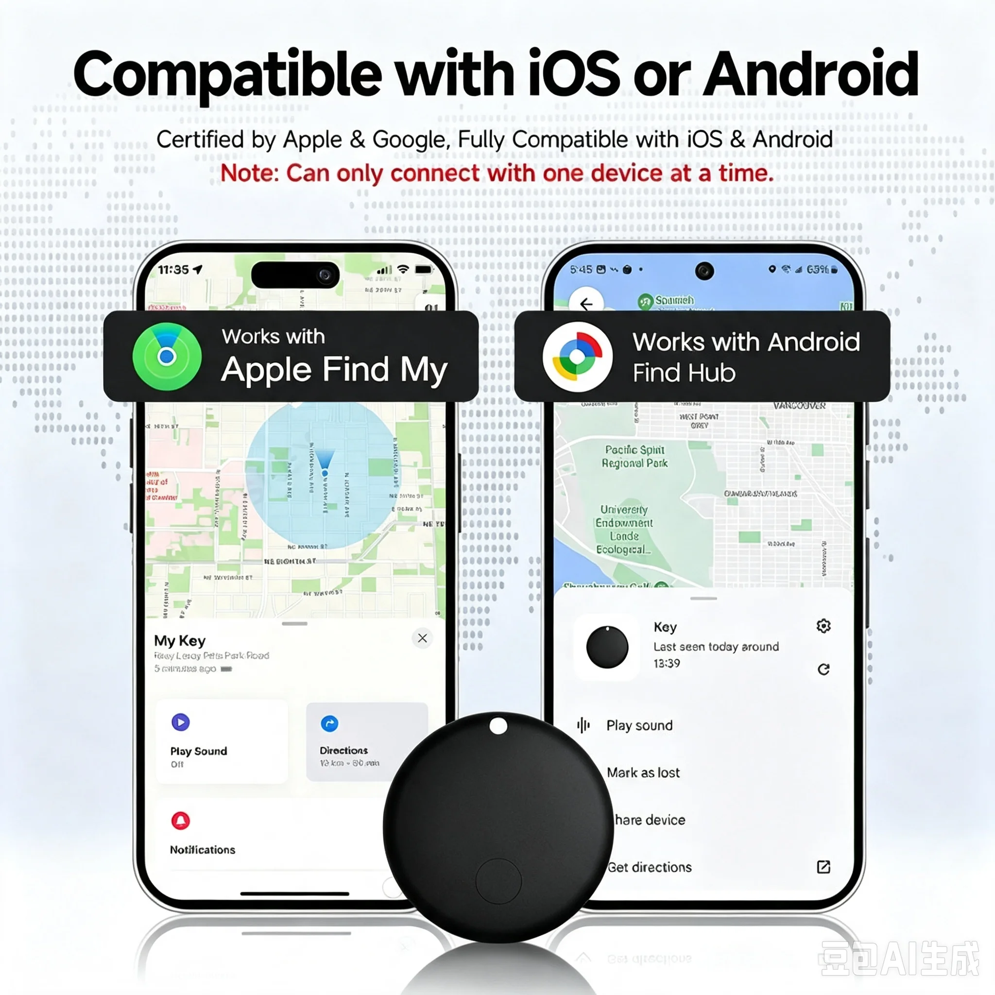 Etiquetas Inteligentes de Rastreo, Localizador de Artículos para Android e iOS, Etiquetas Inteligentes Bluetooth para Llaves, Equipaje, Cartera, Localizador Global Antipérdida