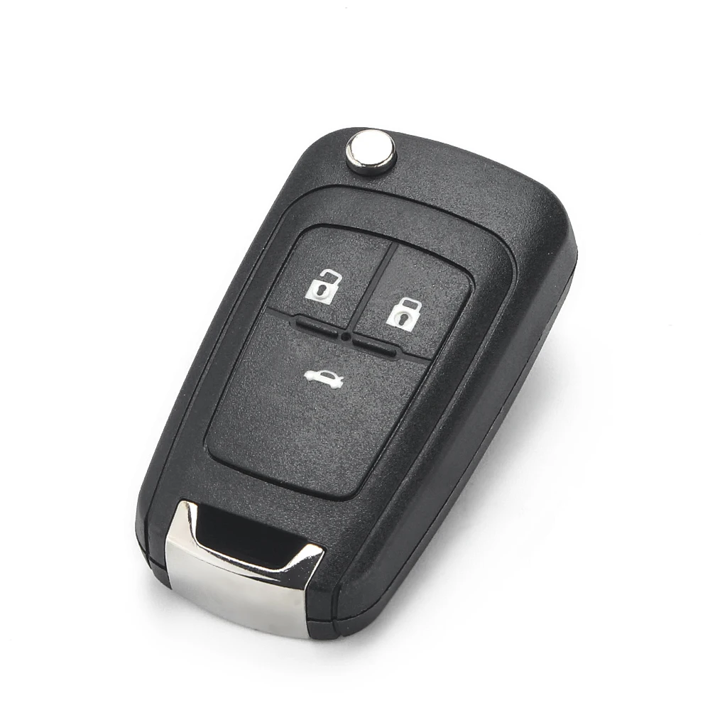 KEYYOU 10 Uds 2/3/4/5 botones funda para mando a distancia cubierta abatible llave plegable carcasa en blanco para Chevrolet Lova Sail Aveo Cruze Replac