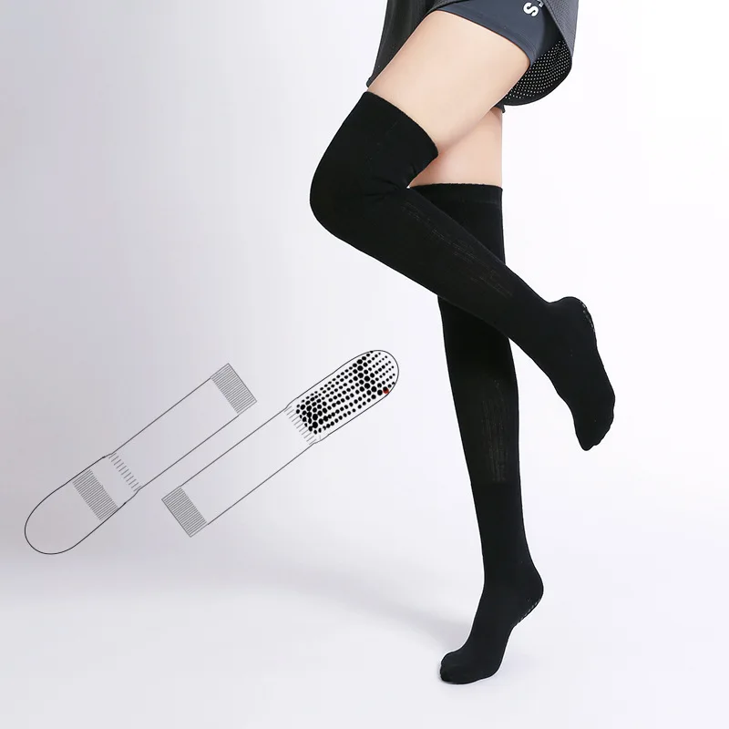 Calcetines de Yoga antideslizantes para mujer, calcetines de algodón transpirables para interiores, calcetines de Pilates para Fitness, calcetines deportivos de baile de Ballet de tubo largo para mujer