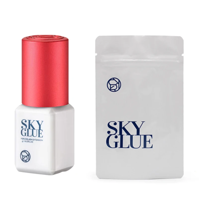 5 botellas de pegamento cielo Original para extensiones de pestañas 5ml Corea Sky S Plus tipo pegamento de tapa roja herramientas adhesivas profesionales para pestañas postizas