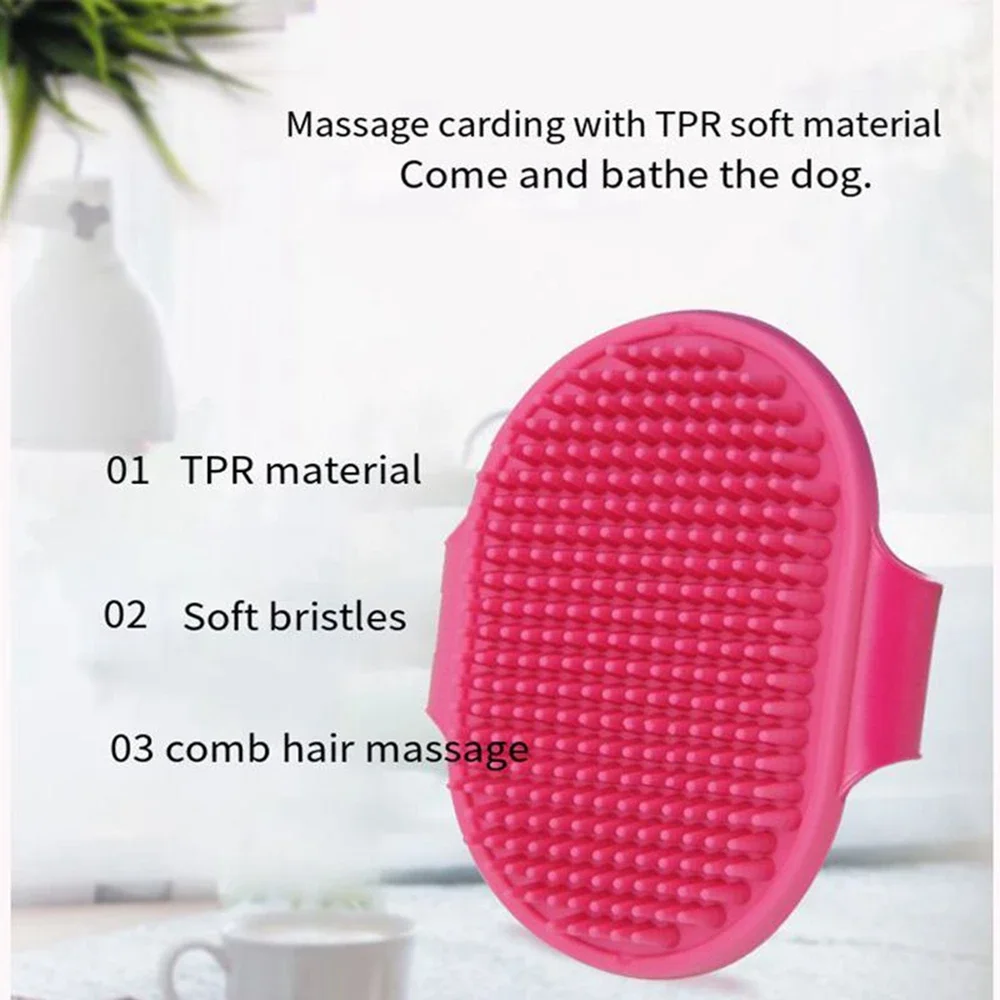 Cepillo de limpieza para mascotas, baño para perros y gatos, guantes de masaje de silicona de goma suave, peine, removedor de pelo, cuidado, limpieza, suministros de lavado