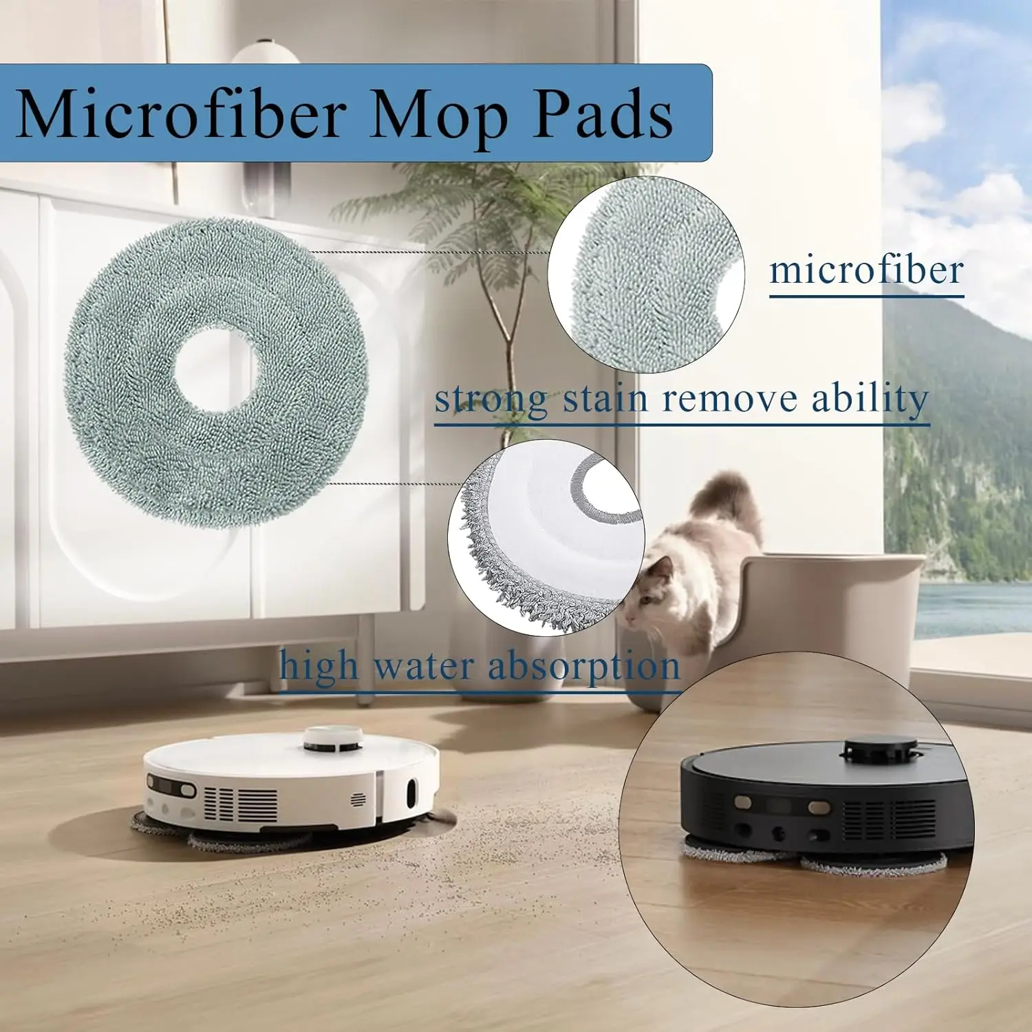 Accesorios para Robot aspirador Mova P50 Pro Ultra / P50 Ultra, Mova P10 Pro Ultra, cepillo Tricut, paño de mopa, filtro de bolsa de polvo
