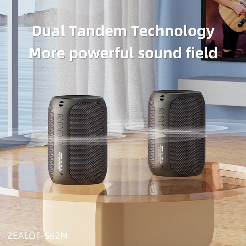 Máquina de Karaoke ZEALOT-S62M, Sistema de Altavoces Portátil con Bluetooth 5.3, con 1-2 Micrófonos Inalámbricos, Regalos para el Hogar, la Familia y Festivales
