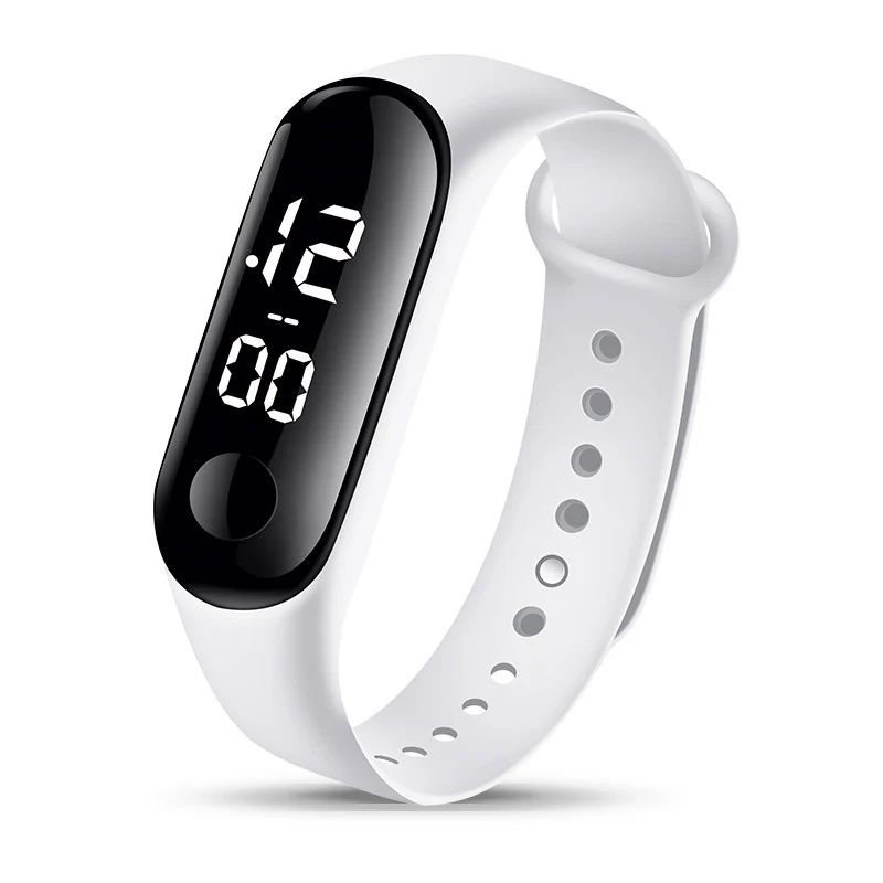 8 Uds. Relojes para niños y niñas, correa de goma, reloj LED impermeable para estudiantes de escuela, reloj Digital deportivo para hombres y mujeres