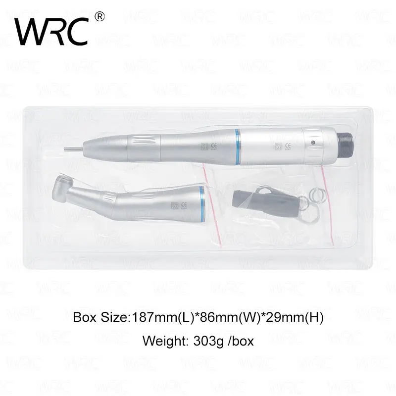 Kit de Piezas de Mano Dentales de Baja Velocidad 2/4 Orificios: Turbina de Aire, Contra-ángulo Recto y Motor de Aire con Spray de Agua Interno