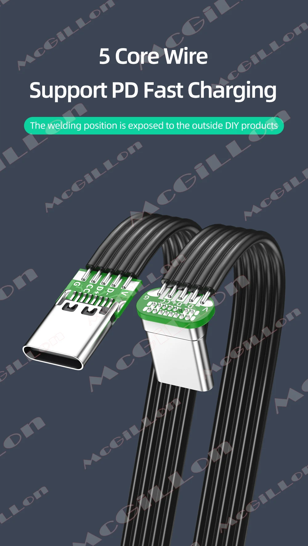 Cable plano Flexible de silicona tipo C a USB C en ángulo izquierdo/derecho hacia arriba/abajo para teléfonos con cámara carga rápida de 60W transferencia de datos de 480Mbps
