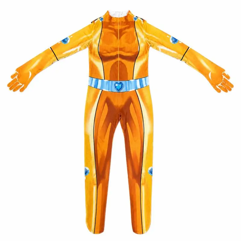 Traje de Cosplay de Totally Spies, Mono de Anime Samantha Clover Alex, Traje Zentai con Estampado 3D, Disfraz de Halloween para Mujeres Adultas
