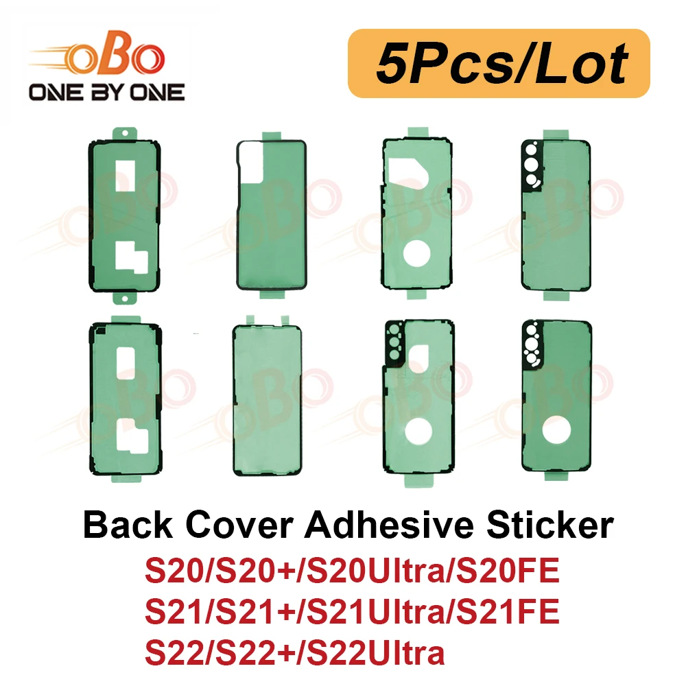 5 Adhesivos de Sellado Impermeables para la Cubierta Trasera del Samsung S20 S21 FE S22 Plus Ultra Series, Pegamento de Reparación para la Carcasa Trasera