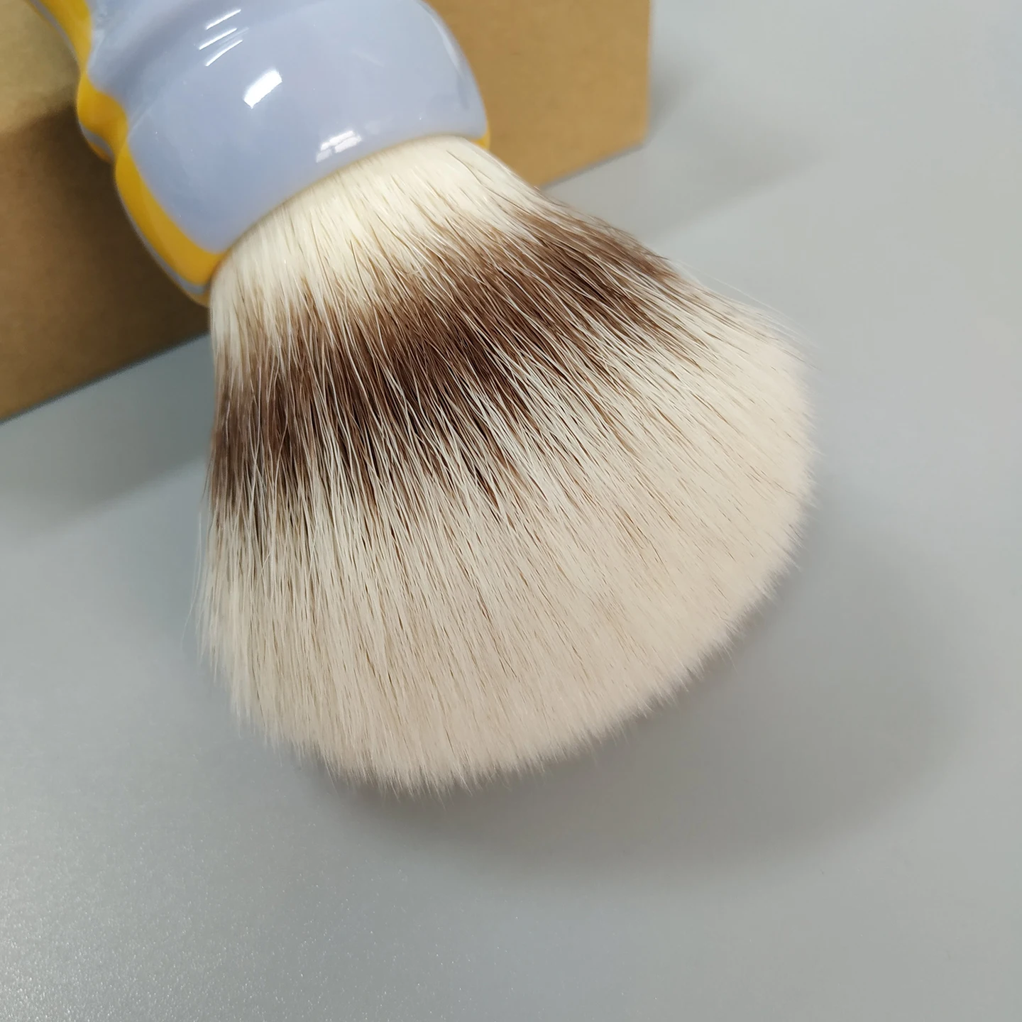 Dscosmetic Nuevo pincel de afeitar de pelo sintético suave FL para hombre, para afeitado en húmedo con mango F1