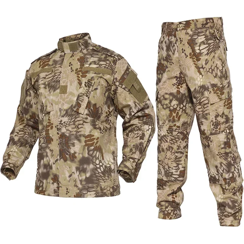 Uniforme táctico de camuflaje para exteriores, chaqueta Airsoft, ropa de combate, BDU Camo, traje de caza, chaqueta y pantalones de entrenamiento