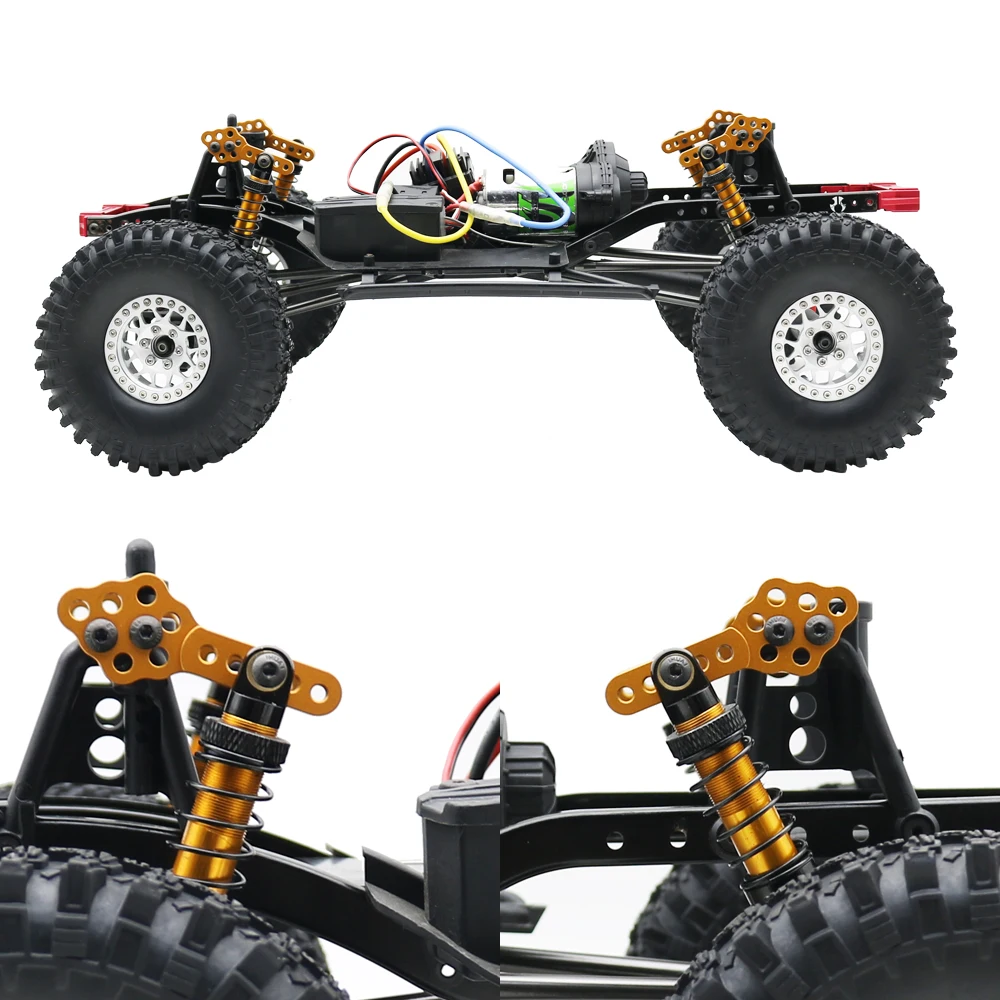 Soporte de amortiguador de Metal de aluminio, soporte de ángulo de altura ajustable para 1/10 RC Crawler Axial SCX10 90046 90047 D90 D110, pieza de actualización
