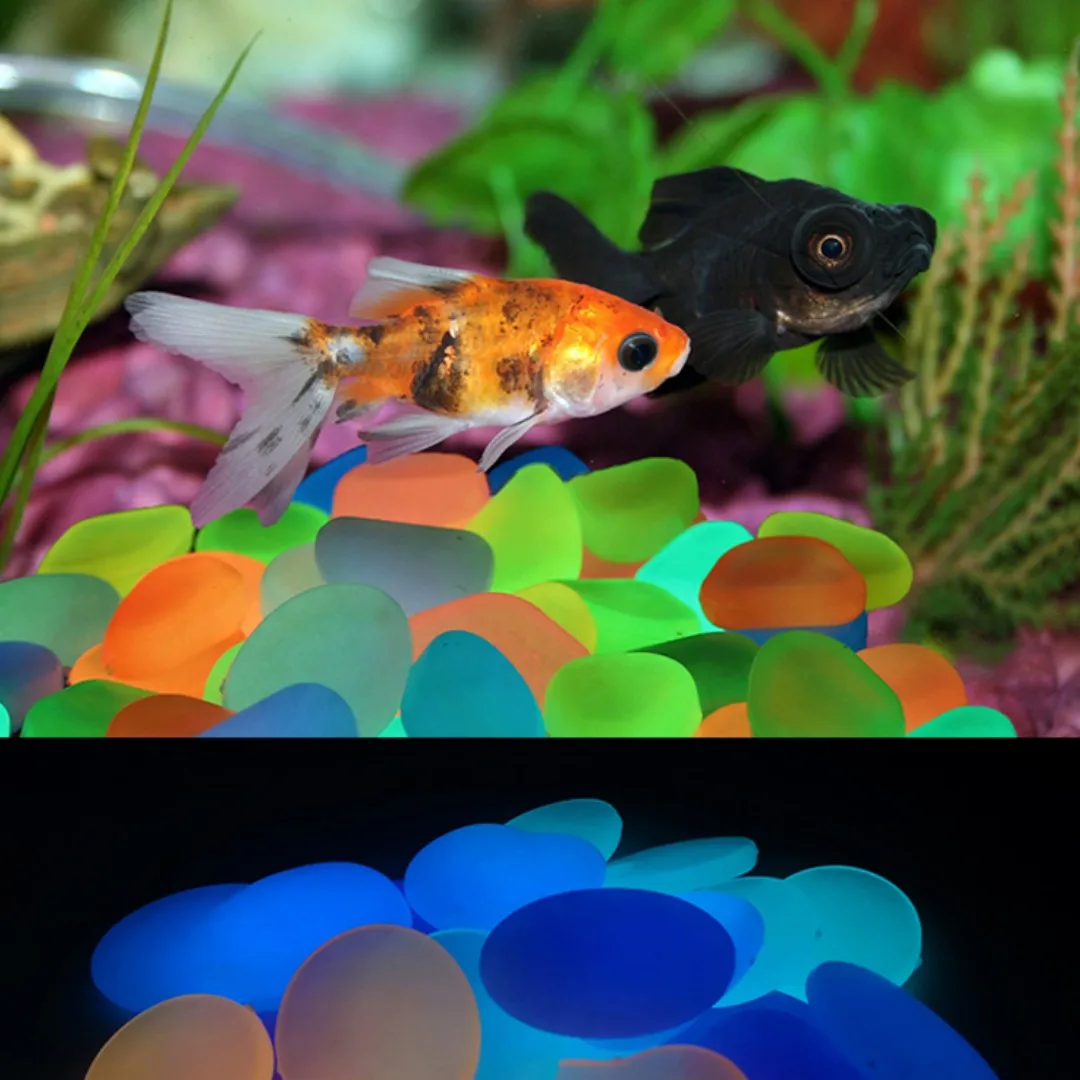 50/100 Uds. Piedra noctilucente Artificial con luminiscencia colorida acuario pecera paisajismo florero decoración de acera