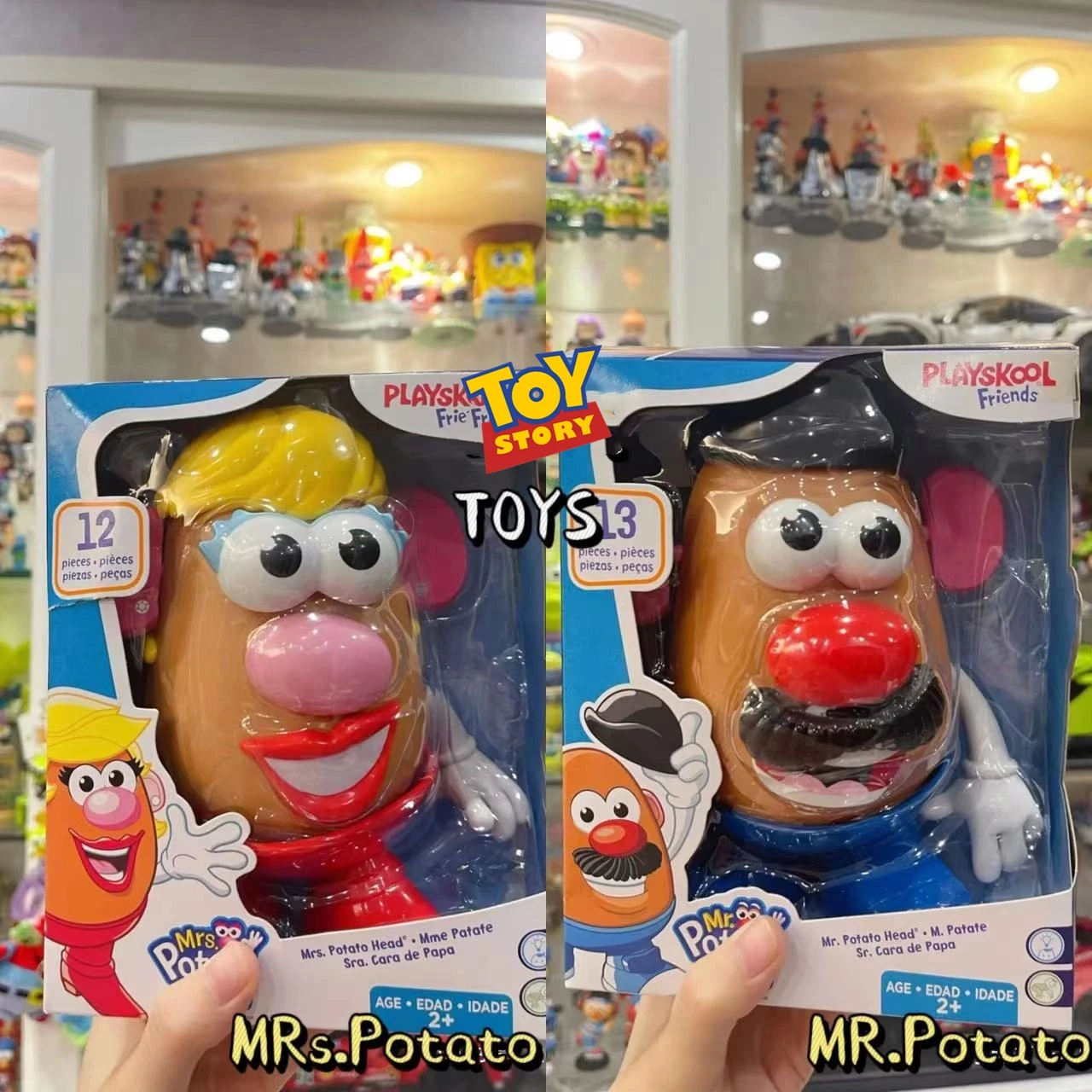 Figuras de Acción Clásicas de Toy Story 3 de Disney: Sr. Patata, Sra. Patata, Buzz Lightyear y Woody, Regalos Educativos de Colección