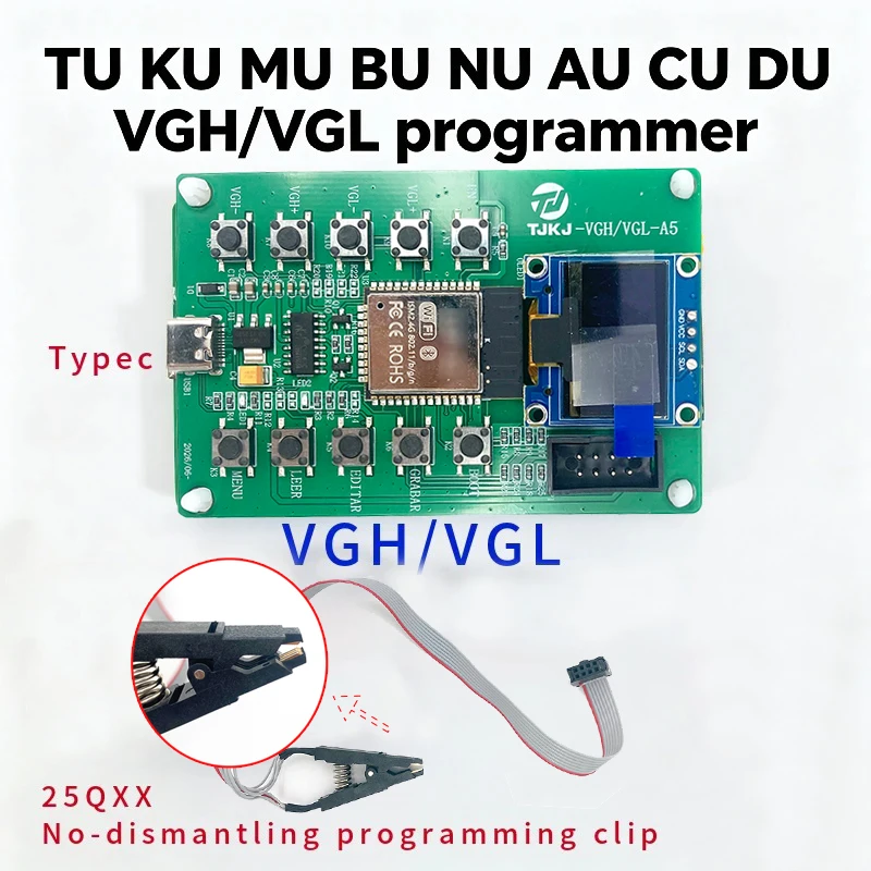 Programador de Voltaje TU KU MU BU NU AU CU DU VGH VGL, Placa TCON para TV, Reparación de Pantalla, Módulo Ajustador de Voltaje CC