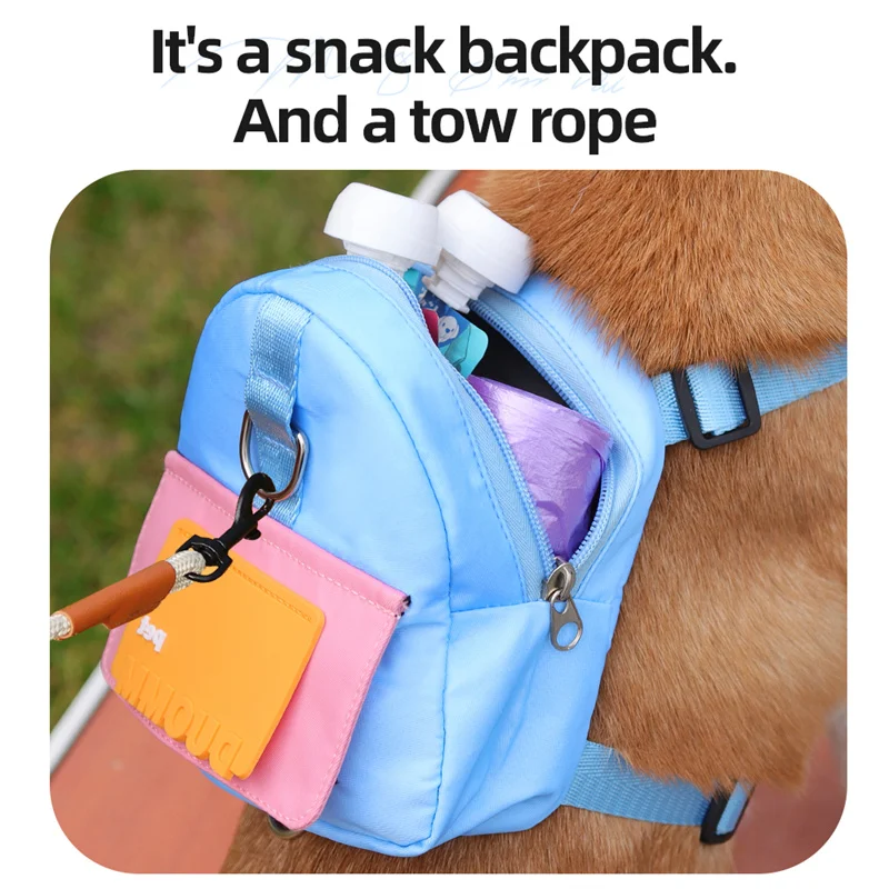 Mochila escolar para perros pequeños, mochila de gran espacio Shiba Inu, arnés, suministros para exteriores, accesorios, bolsas para aperitivos