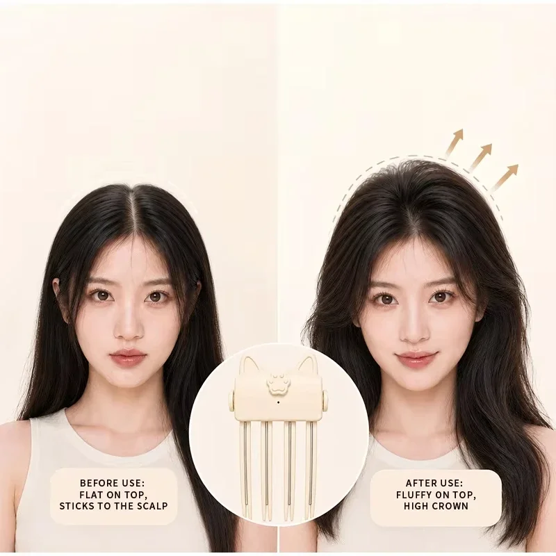 Pinza inalámbrica con calor para dar volumen y levantar la raíz del cabello, ideal para crear una onda alta y voluminosa. Pinza portátil para viajes, herramienta de peinado para cabello fino y liso.