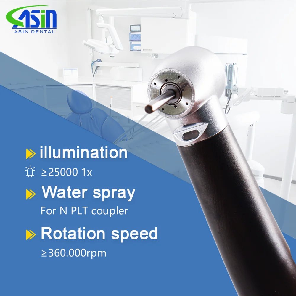 DEASIN Pieza de mano dental de fibra óptica con cabezal de torque, turbina de aire de alta velocidad y rodamiento cerámico, herramienta para dentista, para acoplador NSK X600L-B