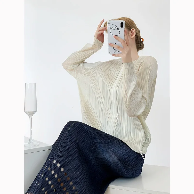   Chaquetas de mujer con cuello redondo y pliegues, chaqueta corta con cremallera y protección solar, top transpirable para mujer.
