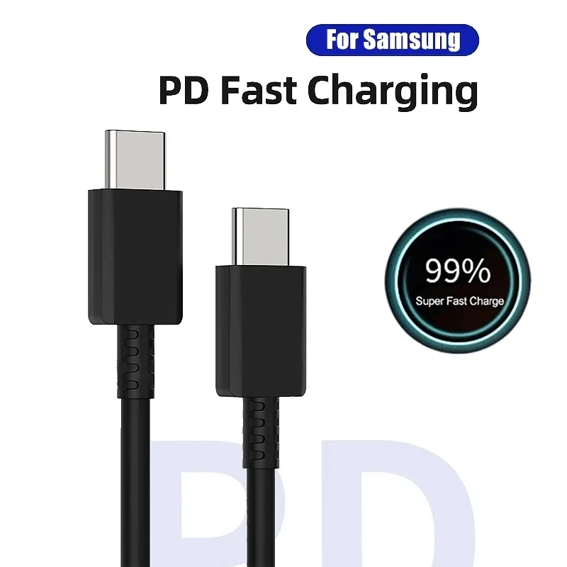 Cable USB C de Carga Súper Rápida 5A PD 45W Tipo C para Samsung S21 FE S22 Plus S23 S24 S25 Ultra Note 20 A15 A33 A34 A53 A54 A55