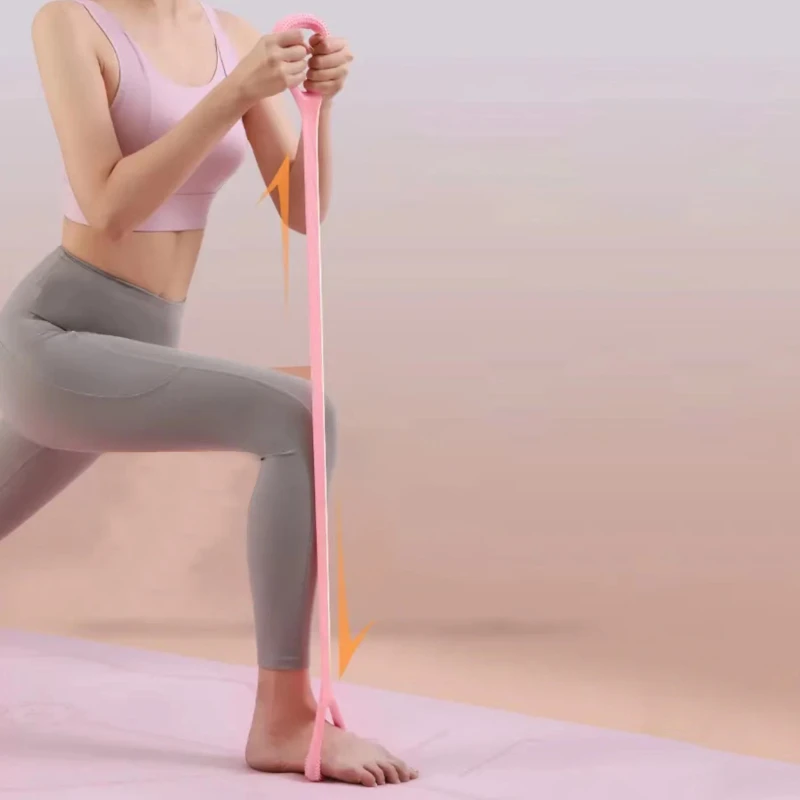 Banda de resistencia para Fitness en forma de 8, banda elástica para entrenamiento deportivo, cuerda de tracción de goma para Fitness en casa, entrenamiento de Yoga, ejercicio, equipo de gimnasio