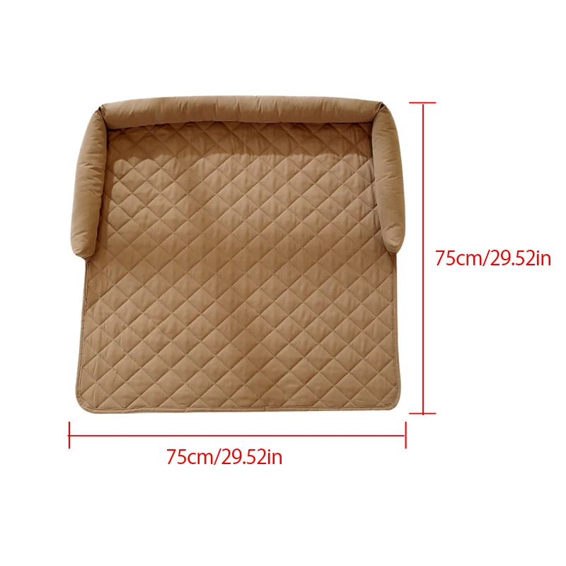 Manta de cama para perros, estera para perros, funda para sofá, almohadilla para mascotas con almohada para el cuello, nido calmante lavable para viajar a casa