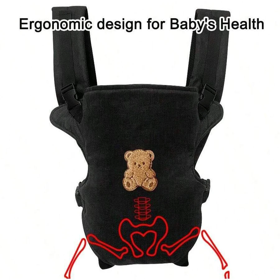 Portabebés ergonómico multifuncional, equipo de viaje portátil 4 en 1, con correas delanteras y traseras ajustables y cómodas, el regalo perfecto para la fiesta de bienvenida del bebé, Halloween, Navidad y Año Nuevo, 1 unidad