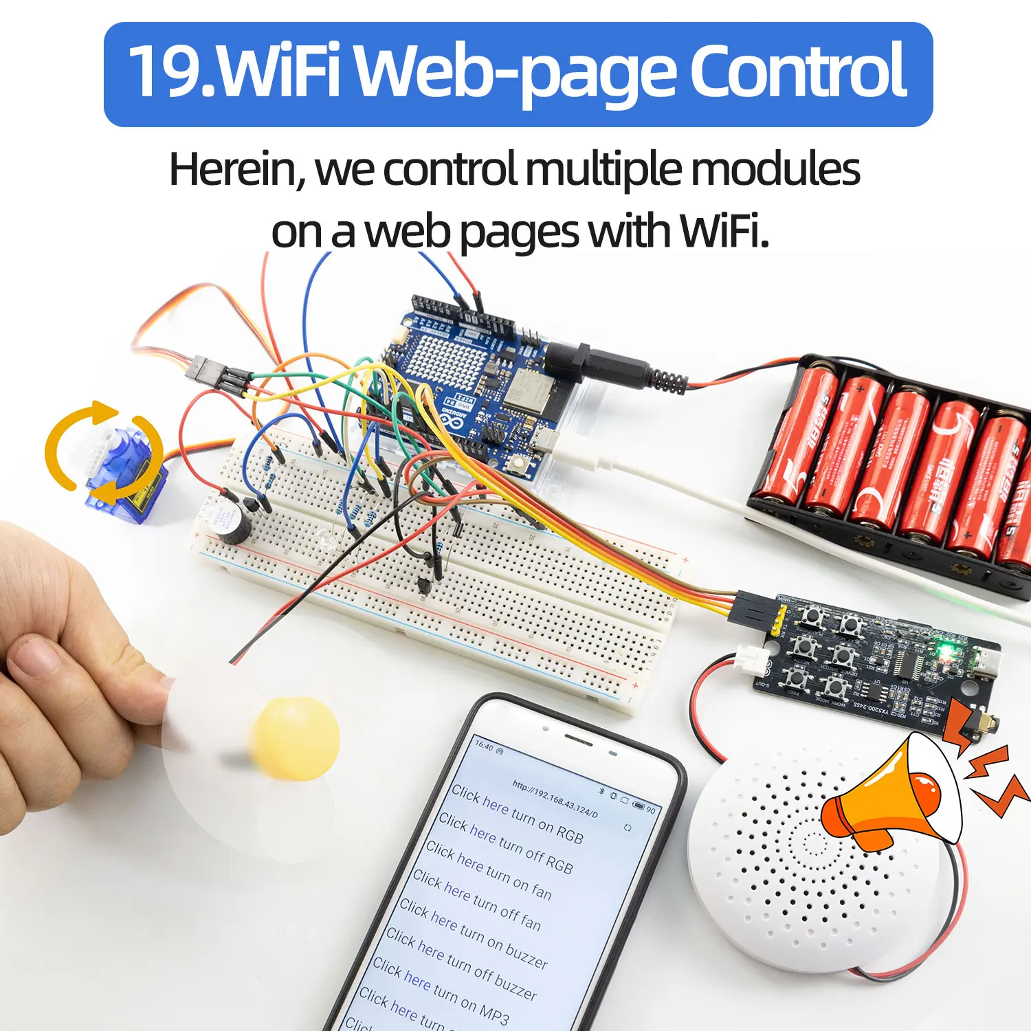 Kit de aprendizaje vivo IOT inteligente Kidsbits + 60 proyectos para programación WIFI Arduino UNO R4 con Tutorial de idioma Arduino C