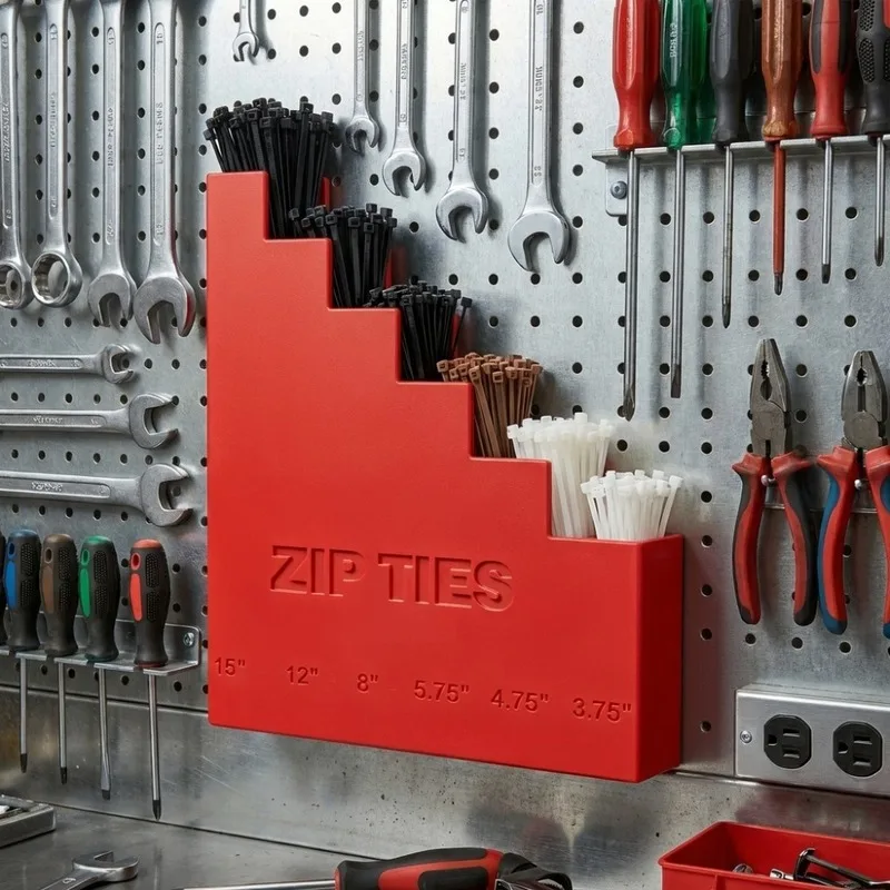 Organizador de cables de 5 niveles para montaje en pared, soporte para sujetacables para garaje, taller, almacenamiento de herramientas en tablero perforado